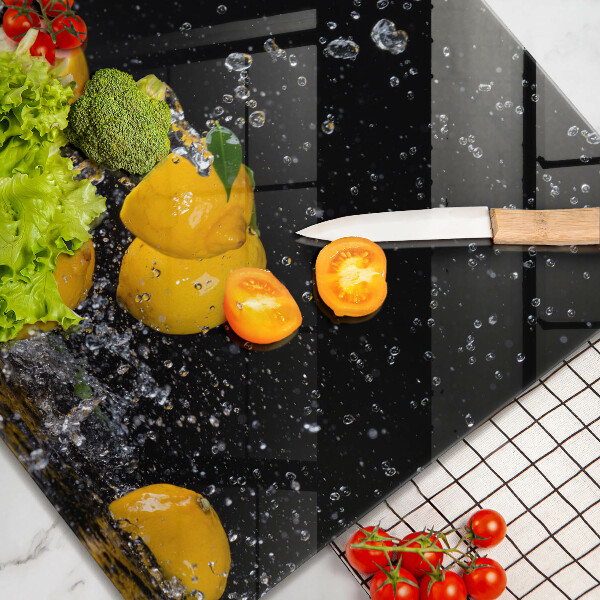 Tűzhelyvédő üveglap Lédús citromos gyümölcsök