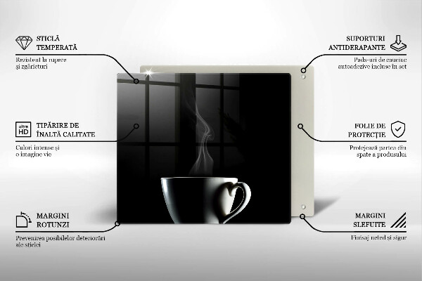 Tűzhelyvédő üveglap Egy csésze tea