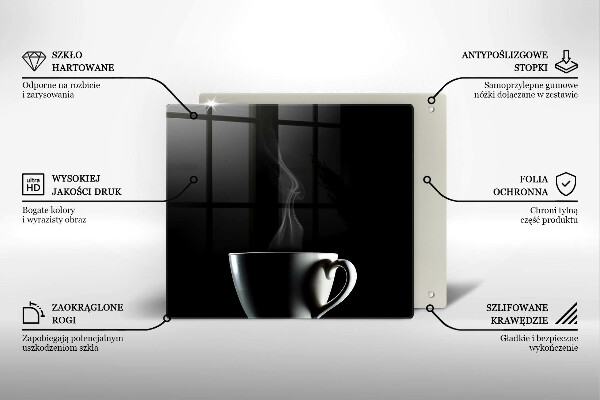 Tűzhelyvédő üveglap Egy csésze tea