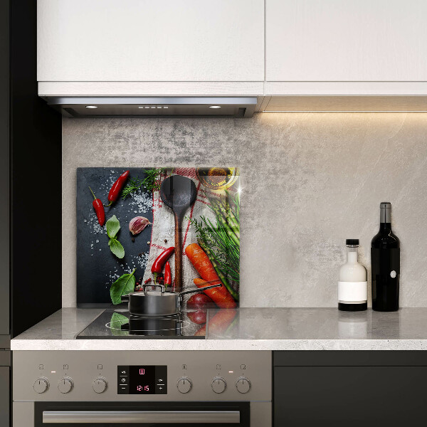 Tűzhelyvédő üveglap Konyhai étel