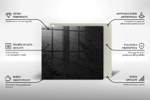 Tűzhelyvédő üveglap Kő textúra