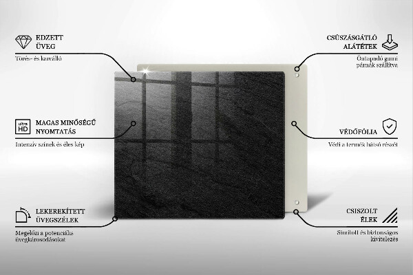 Tűzhelyvédő üveglap Kő textúra