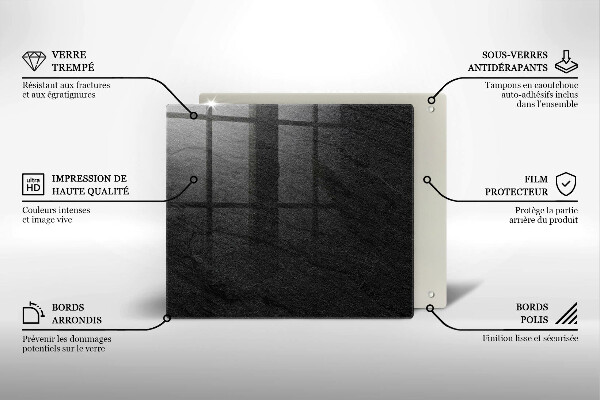 Tűzhelyvédő üveglap Kő textúra