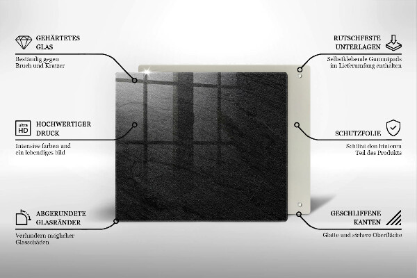 Tűzhelyvédő üveglap Kő textúra