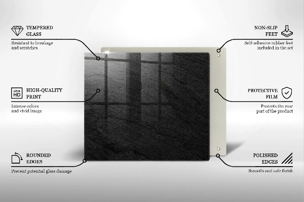 Tűzhelyvédő üveglap Kő textúra