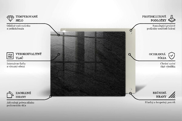 Tűzhelyvédő üveglap Kő textúra