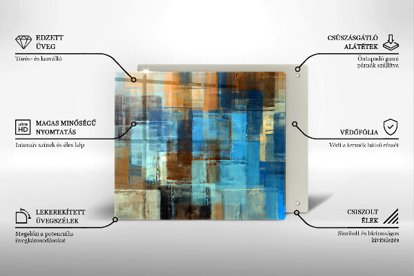 Tűzhelyvédő üveglap Festett háttér