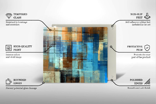 Tűzhelyvédő üveglap Festett háttér