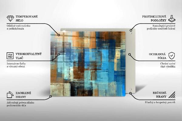 Tűzhelyvédő üveglap Festett háttér
