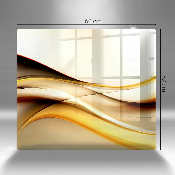 Tűzhelyvédő üveglap Absztrakt füst vonalak