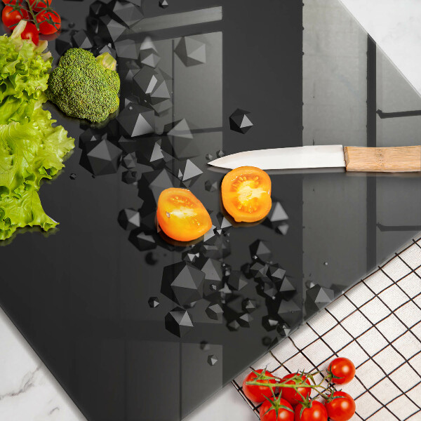 Tűzhelyvédő üveglap 3D alakzatok absztrakció