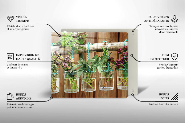 Tűzhelyvédő üveglap Gyógynövények évjárat