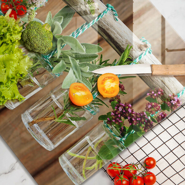 Tűzhelyvédő üveglap Gyógynövények évjárat