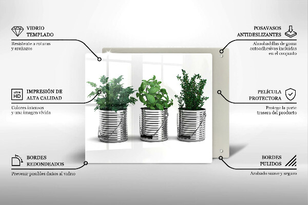 Tűzhelyvédő üveglap Cserép fűszernövények