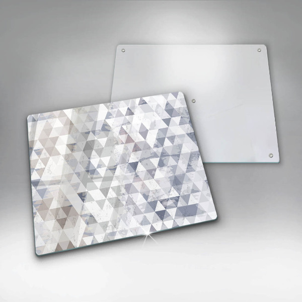 Tűzhelyvédő üveglap Háromszög minta