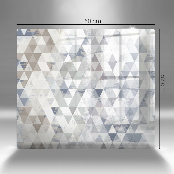 Tűzhelyvédő üveglap Háromszög minta