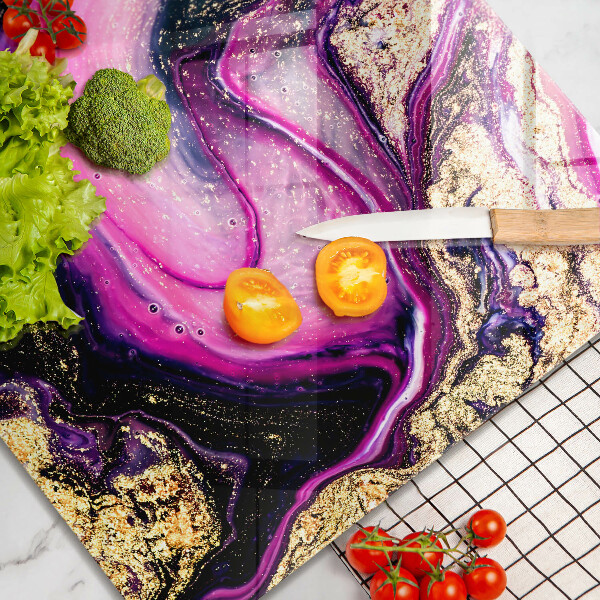 Tűzhelyvédő üveglap Absztrakt design arany