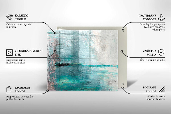 Tűzhelyvédő üveglap Festék absztrakciós háttér