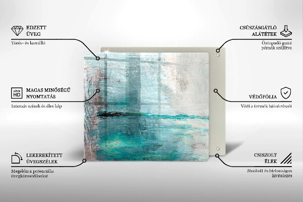 Tűzhelyvédő üveglap Festék absztrakciós háttér