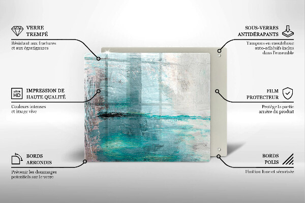 Tűzhelyvédő üveglap Festék absztrakciós háttér