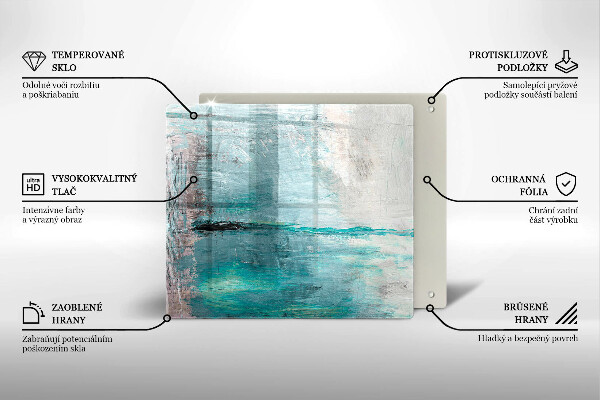 Tűzhelyvédő üveglap Festék absztrakciós háttér