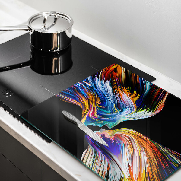 Tűzhelyvédő üveglap Csók absztrakció