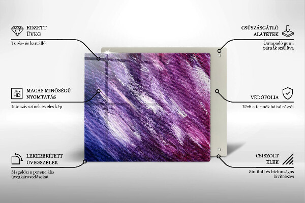 Tűzhelyvédő üveglap Festék absztrakció