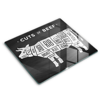 Tűzhelyvédő üveglap Tehénhús marhahús