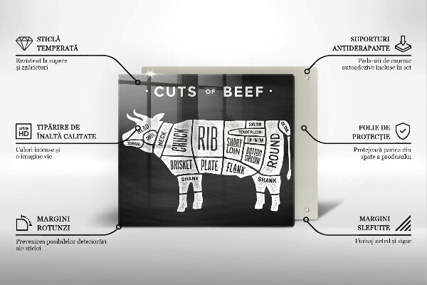 Tűzhelyvédő üveglap Tehénhús marhahús