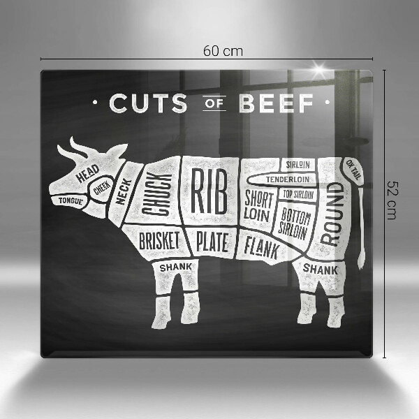 Tűzhelyvédő üveglap Tehénhús marhahús