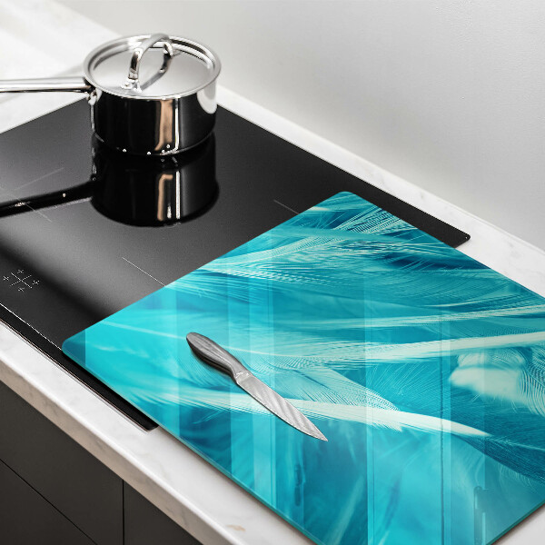 Tűzhelyvédő üveglap Finom tollak