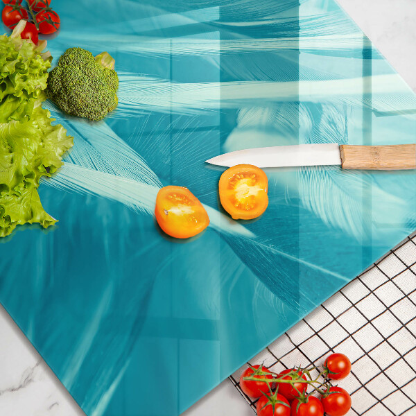 Tűzhelyvédő üveglap Finom tollak