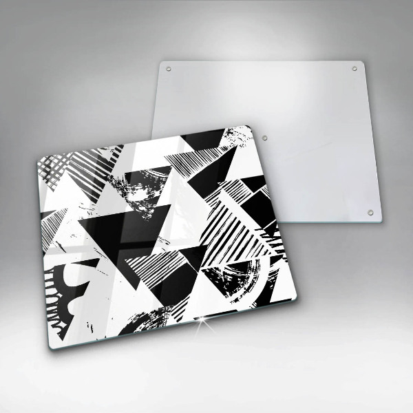 Tűzhelyvédő üveglap Geometriai háromszögek