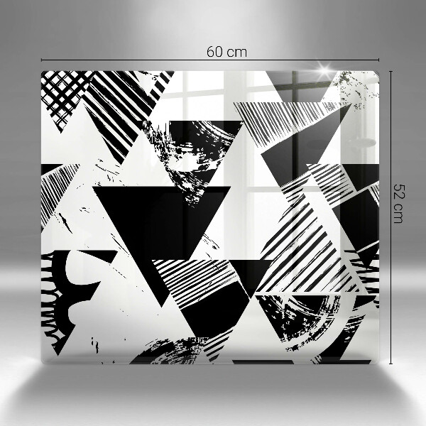 Tűzhelyvédő üveglap Geometriai háromszögek