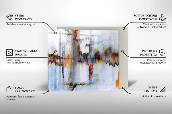 Tűzhelyvédő üveglap Absztrakciós festékek