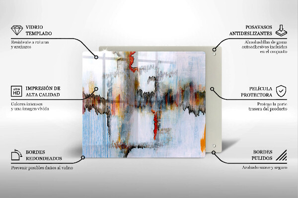 Tűzhelyvédő üveglap Absztrakciós festékek