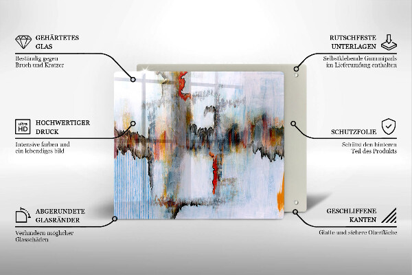 Tűzhelyvédő üveglap Absztrakciós festékek