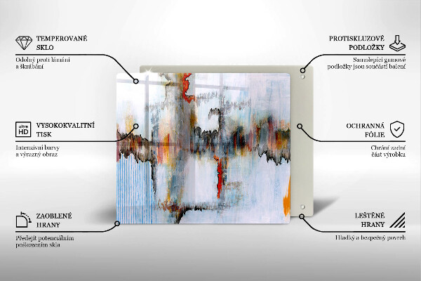 Tűzhelyvédő üveglap Absztrakciós festékek