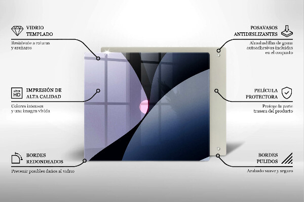 Tűzhelyvédő üveglap Absztrakt formák