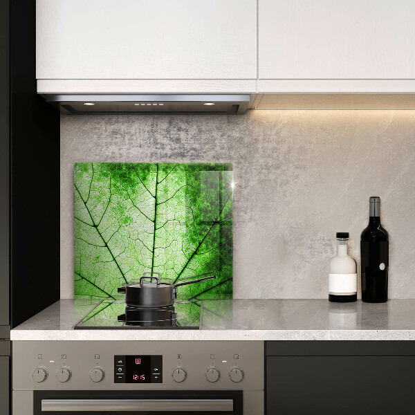 Tűzhelyvédő üveglap Dekoratív érlevél