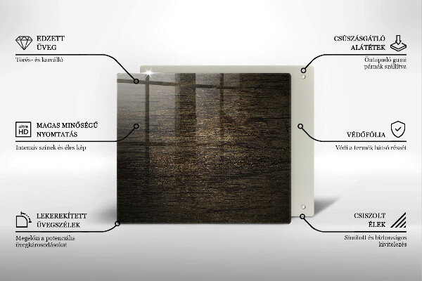 Tűzhelyvédő üveglap Fa kéreg textúra