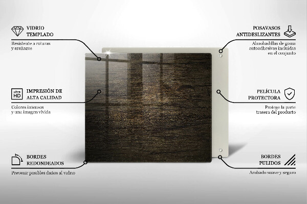 Tűzhelyvédő üveglap Fa kéreg textúra