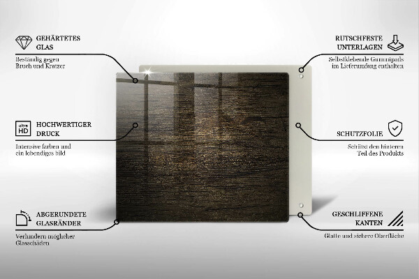 Tűzhelyvédő üveglap Fa kéreg textúra