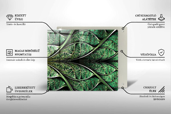 Tűzhelyvédő üveglap A levélér szerkezete