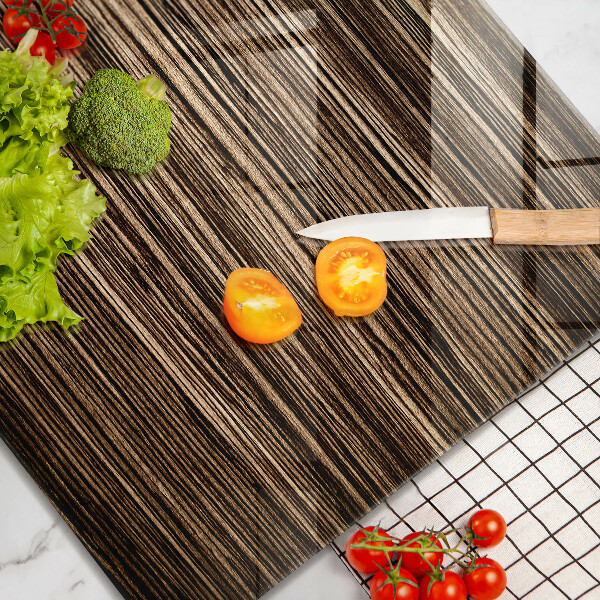 Tűzhelyvédő üveglap Fa textúra