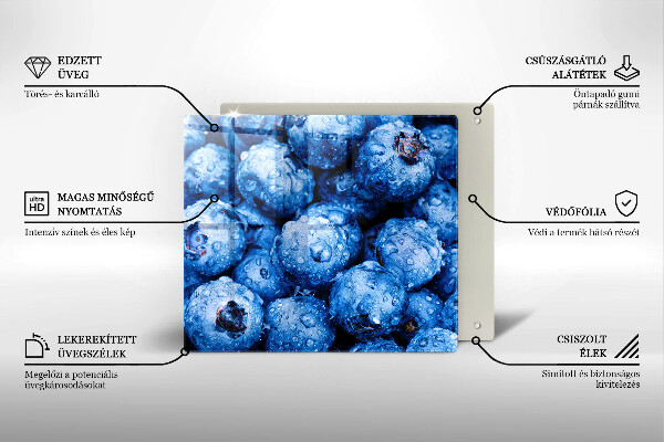 Tűzhelyvédő üveglap Lédús áfonya