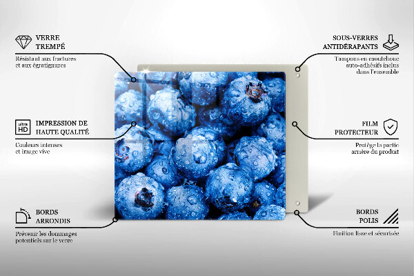 Tűzhelyvédő üveglap Lédús áfonya