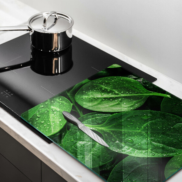 Tűzhelyvédő üveglap Bazsalikom