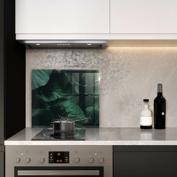 Tűzhelyvédő üveglap Vad sötét levelek