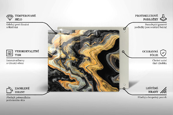 Tűzhelyvédő üveglap Absztrakt szerkezet